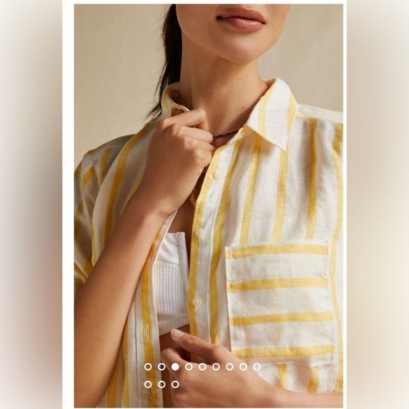 Anthropology Maeve High-Low Buttondown. Size X-Small. NWOT. - Picture 3 of 13